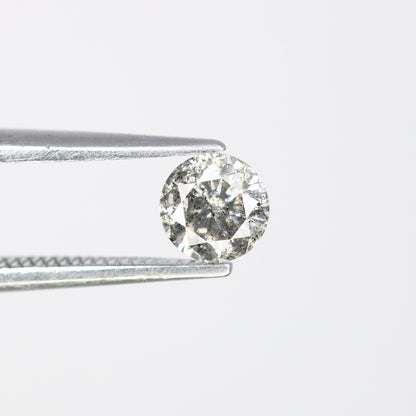 0.41 CT Round Brilliant Cut Salt And Pepper 4.60 x 2.90 MM Natural Diamond For Engagement Ring - JayKrishna Diamond