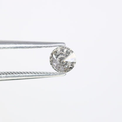 0.41 CT Round Brilliant Cut Salt And Pepper 4.60 x 2.90 MM Natural Diamond For Engagement Ring - JayKrishna Diamond