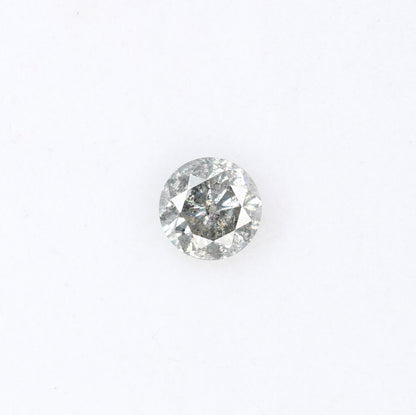 0.41 CT Round Brilliant Cut Salt And Pepper 4.60 x 2.90 MM Natural Diamond For Engagement Ring - JayKrishna Diamond