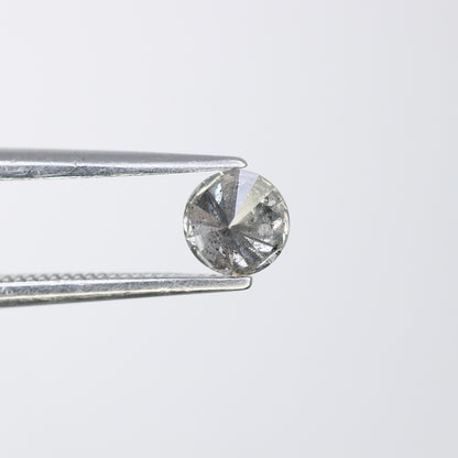 Unique 0.40 CT Salt & Pepper Round Brilliant Cut Diamond | Perfect for Engagement Rings | 4.60 x 2.90 MM - JayKrishna Diamond