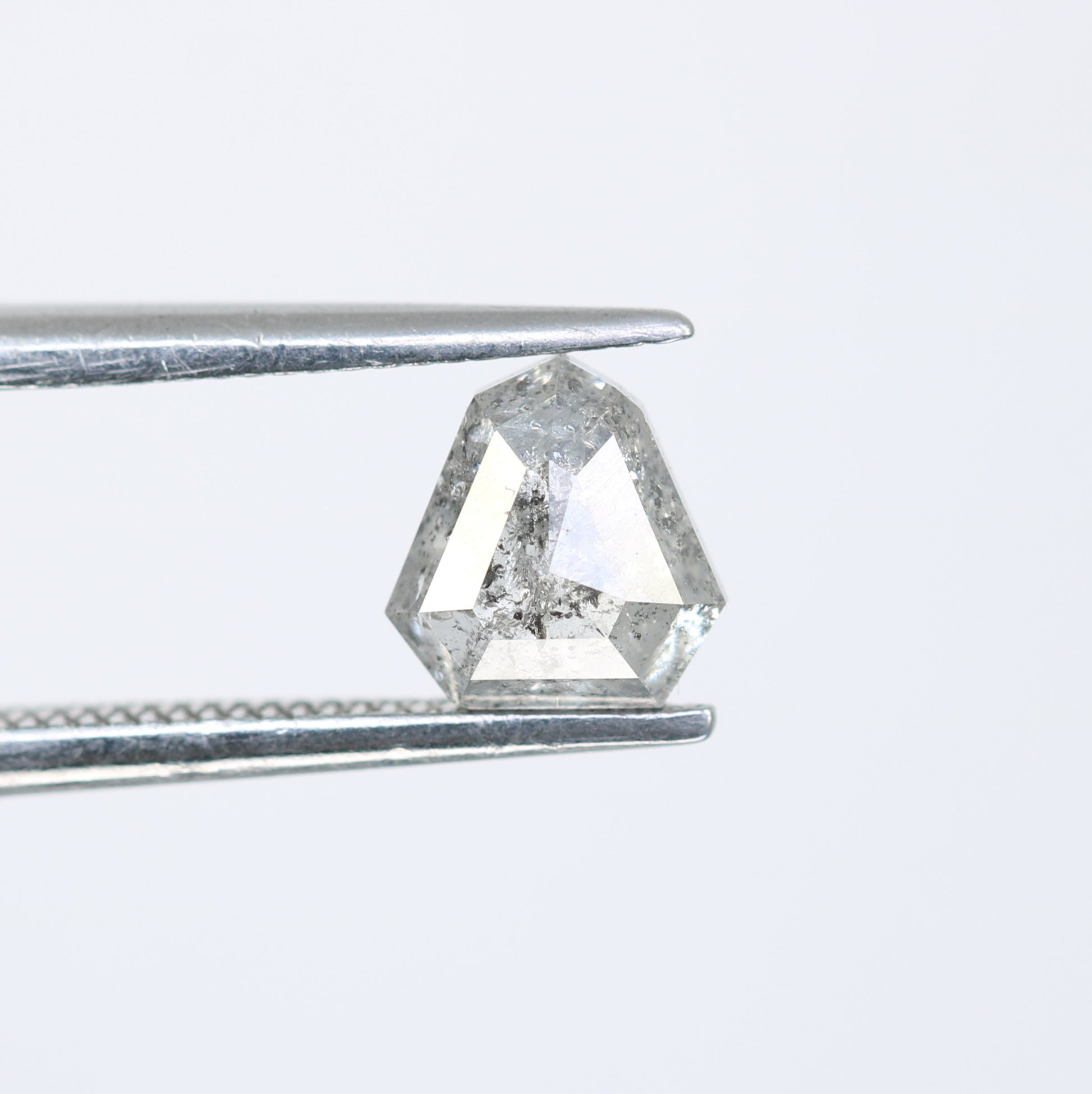 0.92 CT 6.00 MM Geometric Shape Salt And Pepper Diamond For Wedding Ring - JayKrishna Diamond
