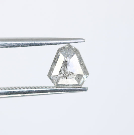 0.92 CT 6.00 MM Geometric Shape Salt And Pepper Diamond For Wedding Ring - JayKrishna Diamond