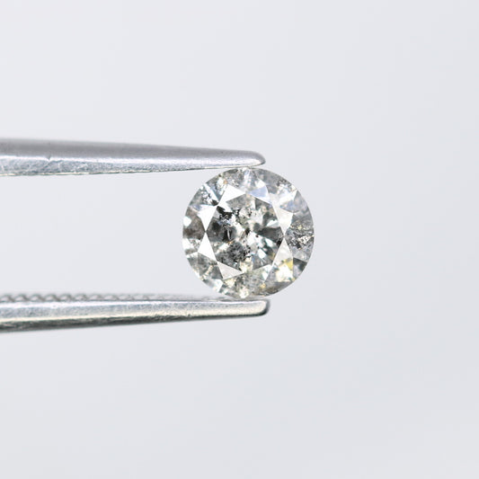 Unique 0.36 CT Salt & Pepper Round Brilliant Cut Diamond | Perfect for Engagement Rings - JayKrishna Diamond