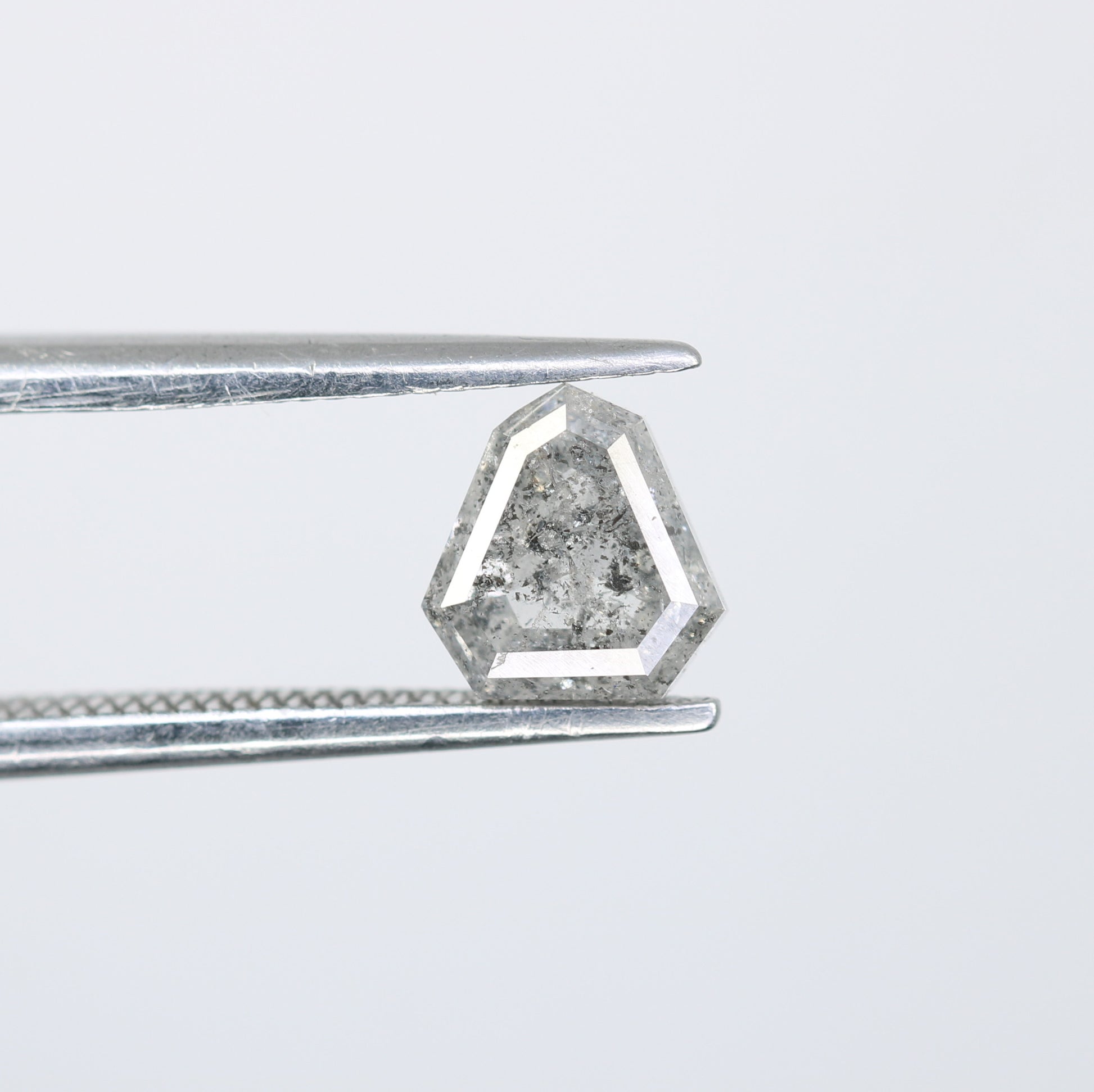 0.92 CT 6.00 MM Geometric Shape Salt And Pepper Diamond For Wedding Ring - JayKrishna Diamond