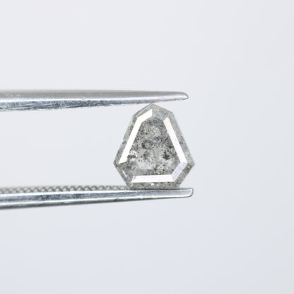 0.92 CT 6.00 MM Geometric Shape Salt And Pepper Diamond For Wedding Ring - JayKrishna Diamond