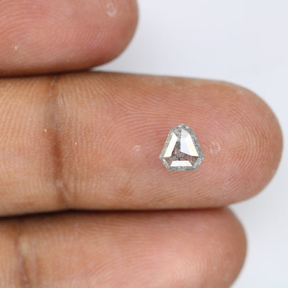 0.92 CT 6.00 MM Geometric Shape Salt And Pepper Diamond For Wedding Ring - JayKrishna Diamond
