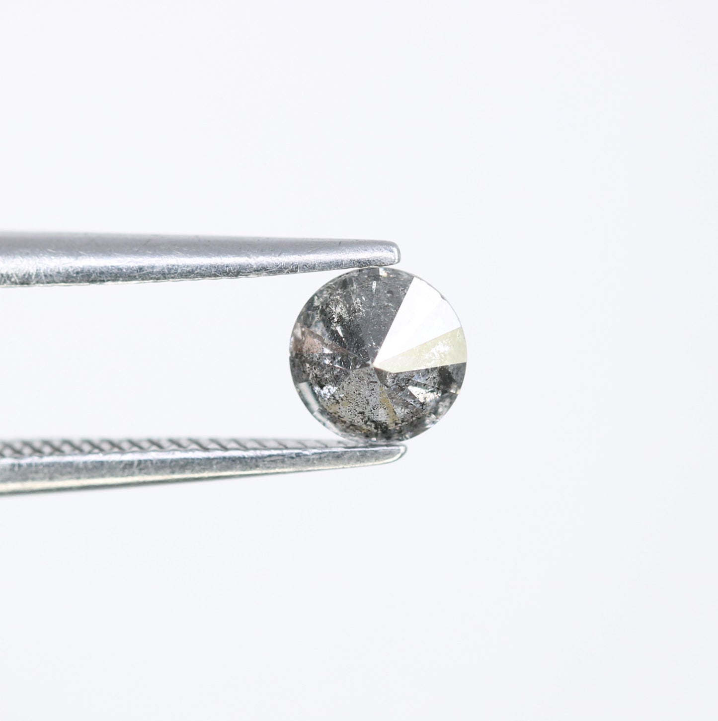 0.44 CT Loose Salt and Pepper Round Brilliant Cut Diamond for Engagement Ring and Unique Artisan Jewelry Design - JayKrishna Diamond