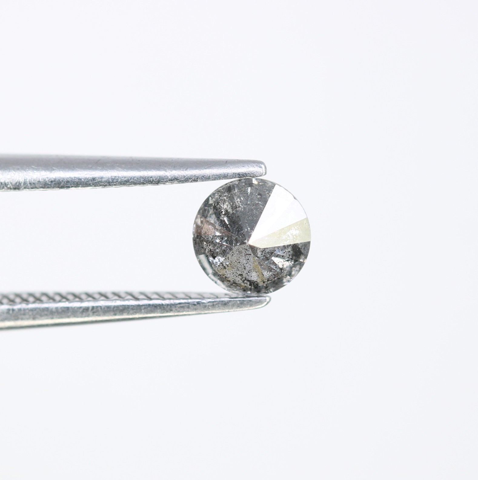 0.44 CT Loose Salt and Pepper Round Brilliant Cut Diamond for Engagement Ring and Unique Artisan Jewelry Design - JayKrishna Diamond