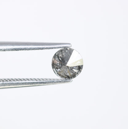 0.44 CT Loose Salt and Pepper Round Brilliant Cut Diamond for Engagement Ring and Unique Artisan Jewelry Design - JayKrishna Diamond