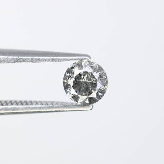 Unique 0.42 CT Salt & Pepper Round Brilliant Cut Diamond | Perfect for Engagement Rings | 4.60 MM - JayKrishna Diamond