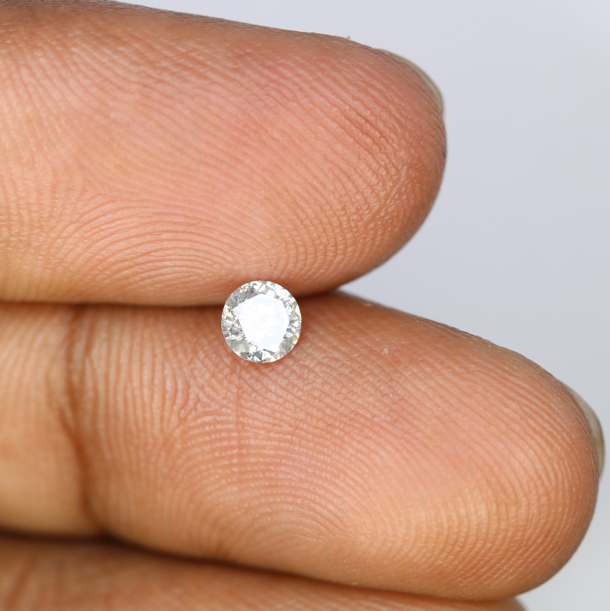 0.37 CT Round Salt and Pepper Brilliant Cut Diamond 4.50 MM | Natural Gemstone for Custom Engagement Rings, Unique & Ethical Fine Jewelry - JayKrishna Diamond