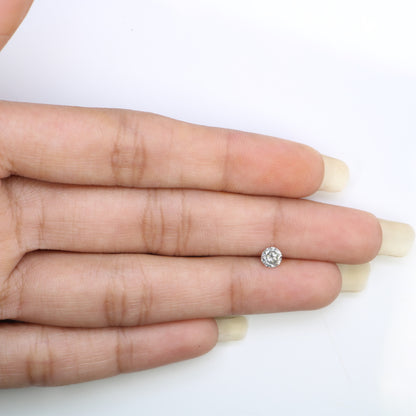 0.37 CT Round Salt and Pepper Brilliant Cut Diamond 4.50 MM | Natural Gemstone for Custom Engagement Rings, Unique & Ethical Fine Jewelry - JayKrishna Diamond