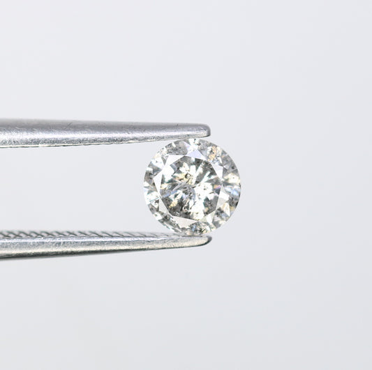 0.37 CT Round Brilliant Cut Salt and Pepper Diamond 4.60 MM | Natural Gemstone for Custom Engagement Rings, Unique Ethical Jewelry & Artisan Wedding Bands - JayKrishna Diamond
