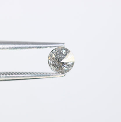 0.37 CT Round Brilliant Cut Salt and Pepper Diamond 4.60 MM | Natural Gemstone for Custom Engagement Rings, Unique Ethical Jewelry & Artisan Wedding Bands - JayKrishna Diamond