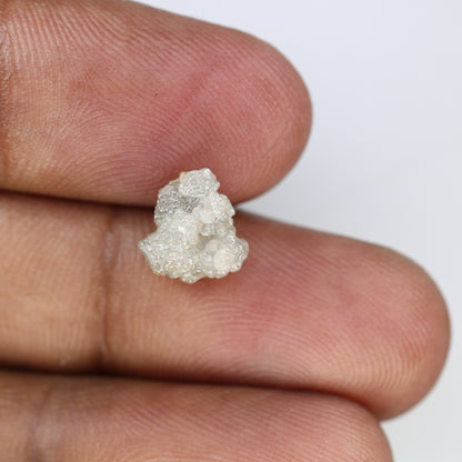 3.00 CT Raw Rough Irregular Cut Grey Diamond For Wedding Ring - JayKrishna Diamond