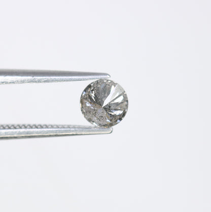 Unique 0.41 CT Salt & Pepper Round Brilliant Cut Diamond | Perfect for Engagement Rings | 4.70 x 2.80 MM - JayKrishna Diamond