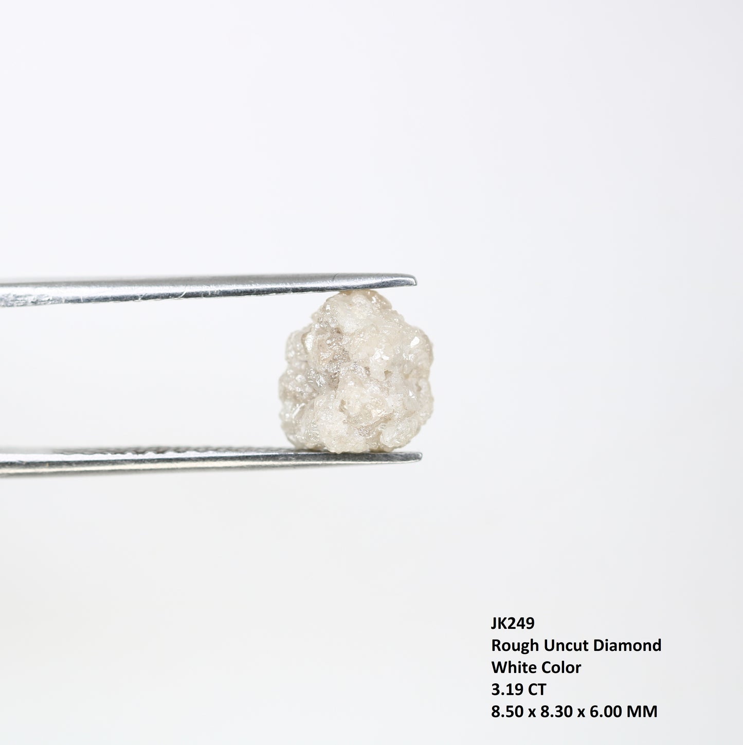 3.19 CT Rough Uncut White Irregular Shape Raw Diamond For Promise Ring - JayKrishna Diamond