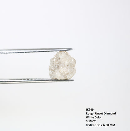 3.19 CT Rough Uncut White Irregular Shape Raw Diamond For Promise Ring - JayKrishna Diamond
