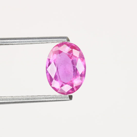 1.41 CT Natural Pink Ruby Sapphire Oval Gemstone For Wedding Ring - JayKrishna Diamond