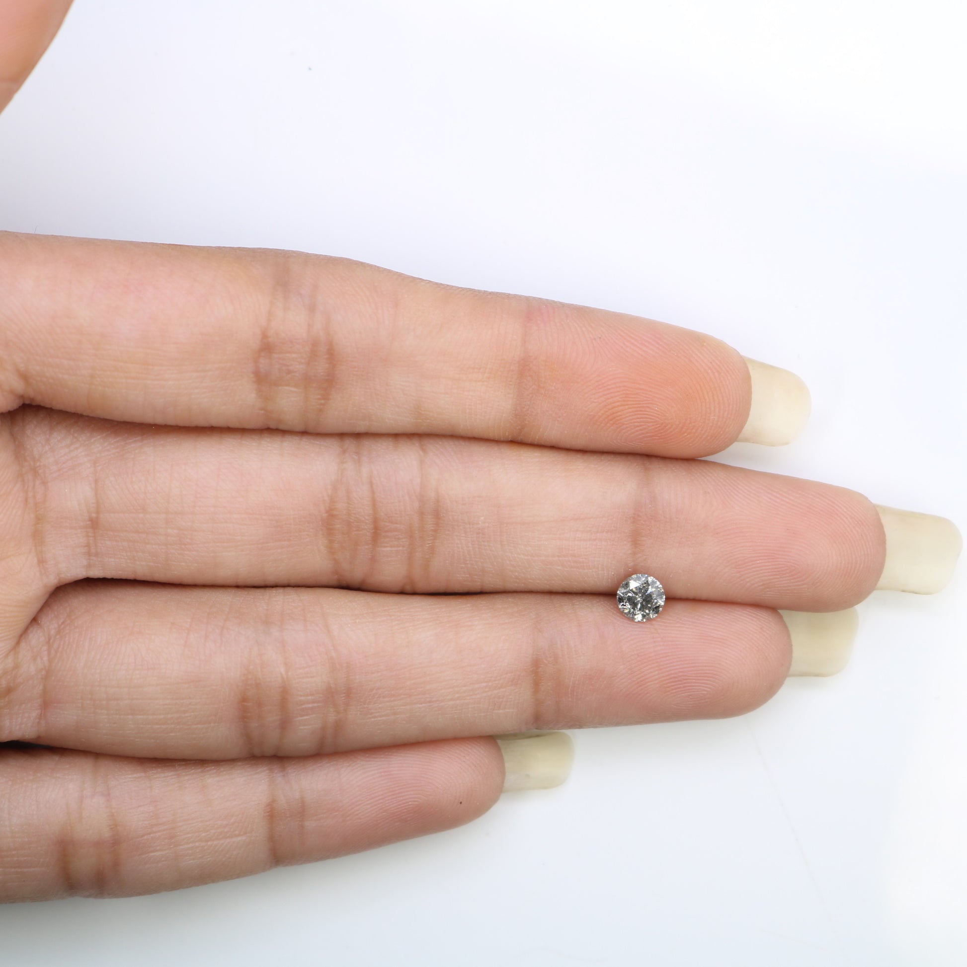 0.39 CT Brilliant Cut Salt and Pepper Round Loose Diamond for Custom Engagement Rings, Unique Fine Jewelry & Ethical Bridal Jewelry - JayKrishna Diamond