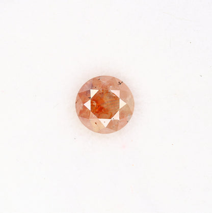 0.86 CT Natural Round Brilliant Cut Peach Loose 5.40 MM Diamond For Proposal Ring - JayKrishna Diamond