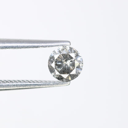 0.40 CT 4.50 x 2.80 MM Round Brilliant Cut Natural Salt and Pepper Diamond for Custom Engagement Rings, Unique Fine Jewelry & Ethical Bridal Jewelry - JayKrishna Diamond