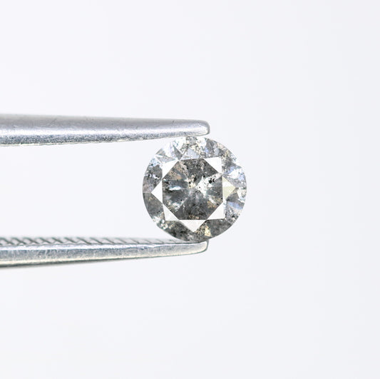 0.40 CT 4.50 x 2.80 MM Round Brilliant Cut Natural Salt and Pepper Diamond for Custom Engagement Rings, Unique Fine Jewelry & Ethical Bridal Jewelry - JayKrishna Diamond