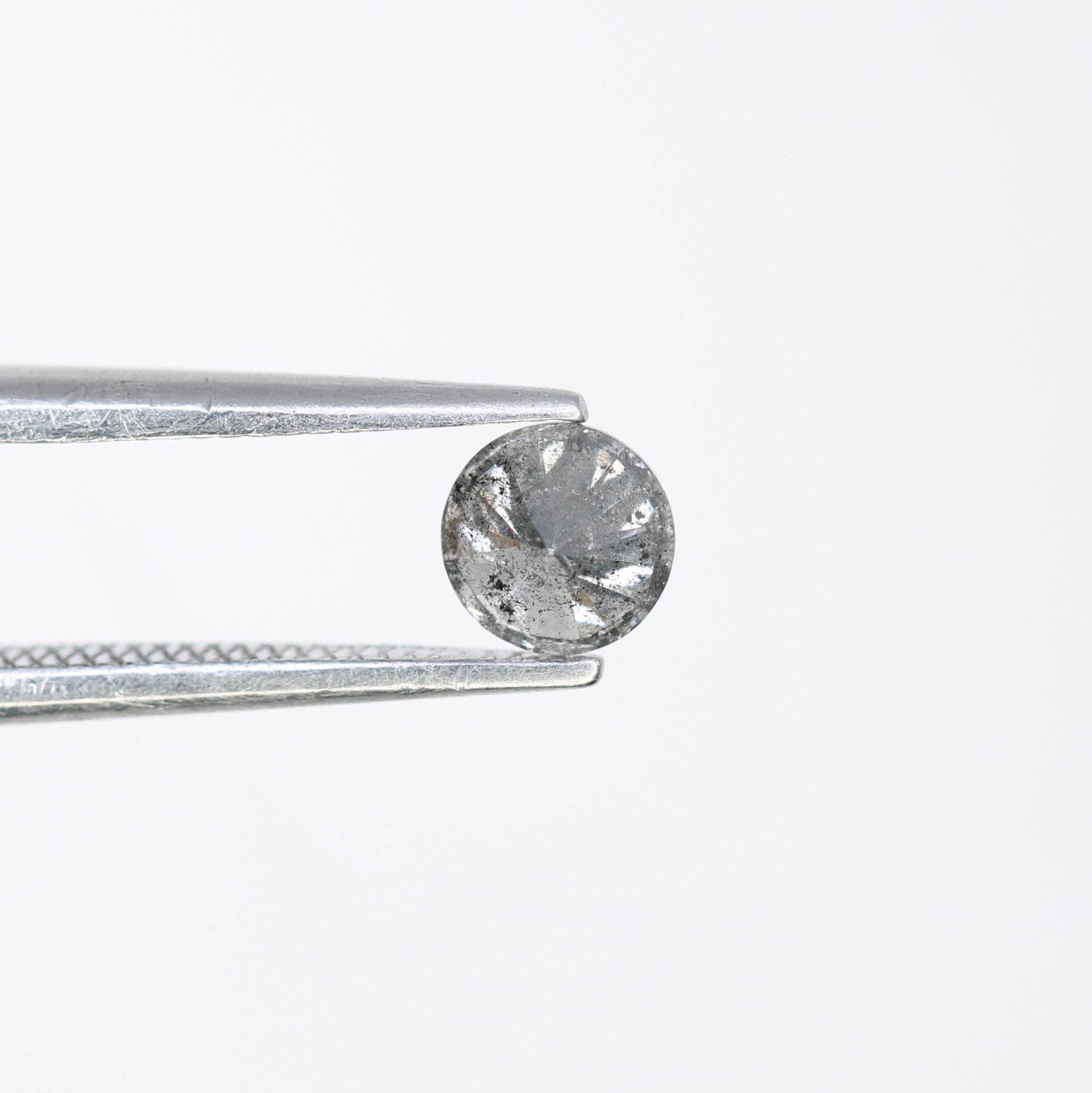 0.40 CT 4.50 x 2.80 MM Round Brilliant Cut Natural Salt and Pepper Diamond for Custom Engagement Rings, Unique Fine Jewelry & Ethical Bridal Jewelry - JayKrishna Diamond