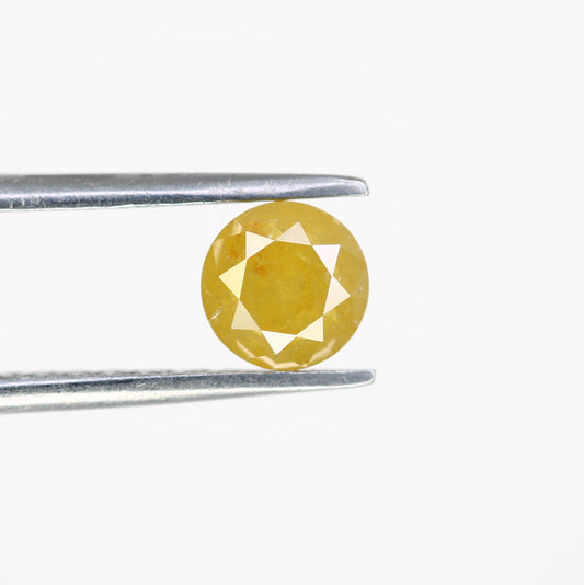 0.84 CT Round Brilliant Cut Yellow Diamond For Engagement Ring - JayKrishna Diamond