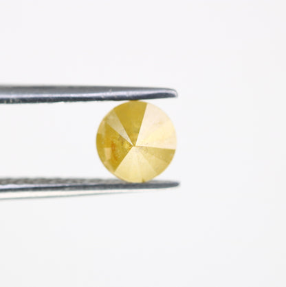 0.84 CT Round Brilliant Cut Yellow Diamond For Engagement Ring - JayKrishna Diamond