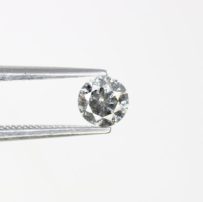 Unique 0.36 CT Salt & Pepper Round Brilliant Cut Diamond | Perfect for Engagement Rings | 4.50 x 2.70 MM - JayKrishna Diamond