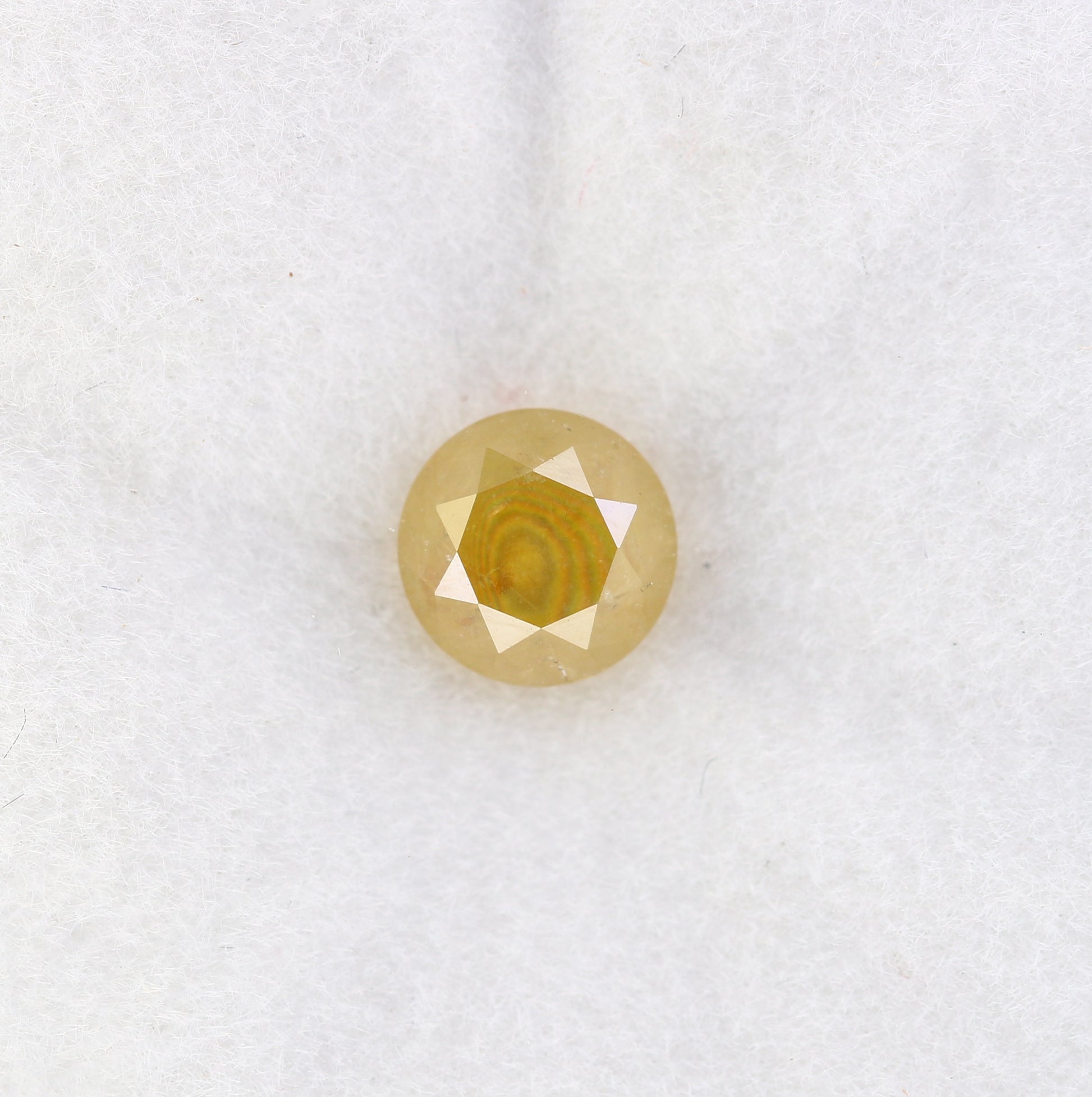 0.84 CT Round Brilliant Cut Yellow Diamond For Engagement Ring - JayKrishna Diamond