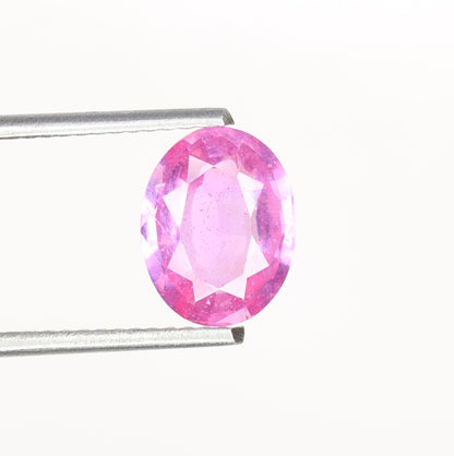 2.23 CT Natural Pink Ruby Sapphire Oval Shape Gemstone For Promise Ring - JayKrishna Diamond