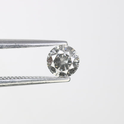 Unique 0.36 CT Salt & Pepper Round Brilliant Cut Diamond | Perfect for Engagement Rings - JayKrishna Diamond