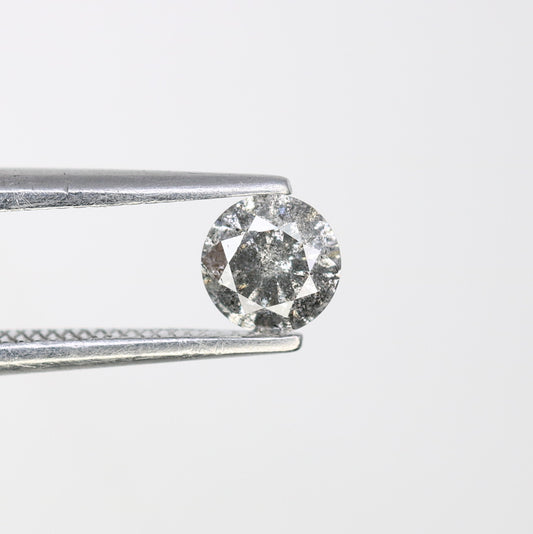Unique 0.36 CT Salt & Pepper Round Brilliant Cut Diamond | Perfect for Engagement Rings - JayKrishna Diamond