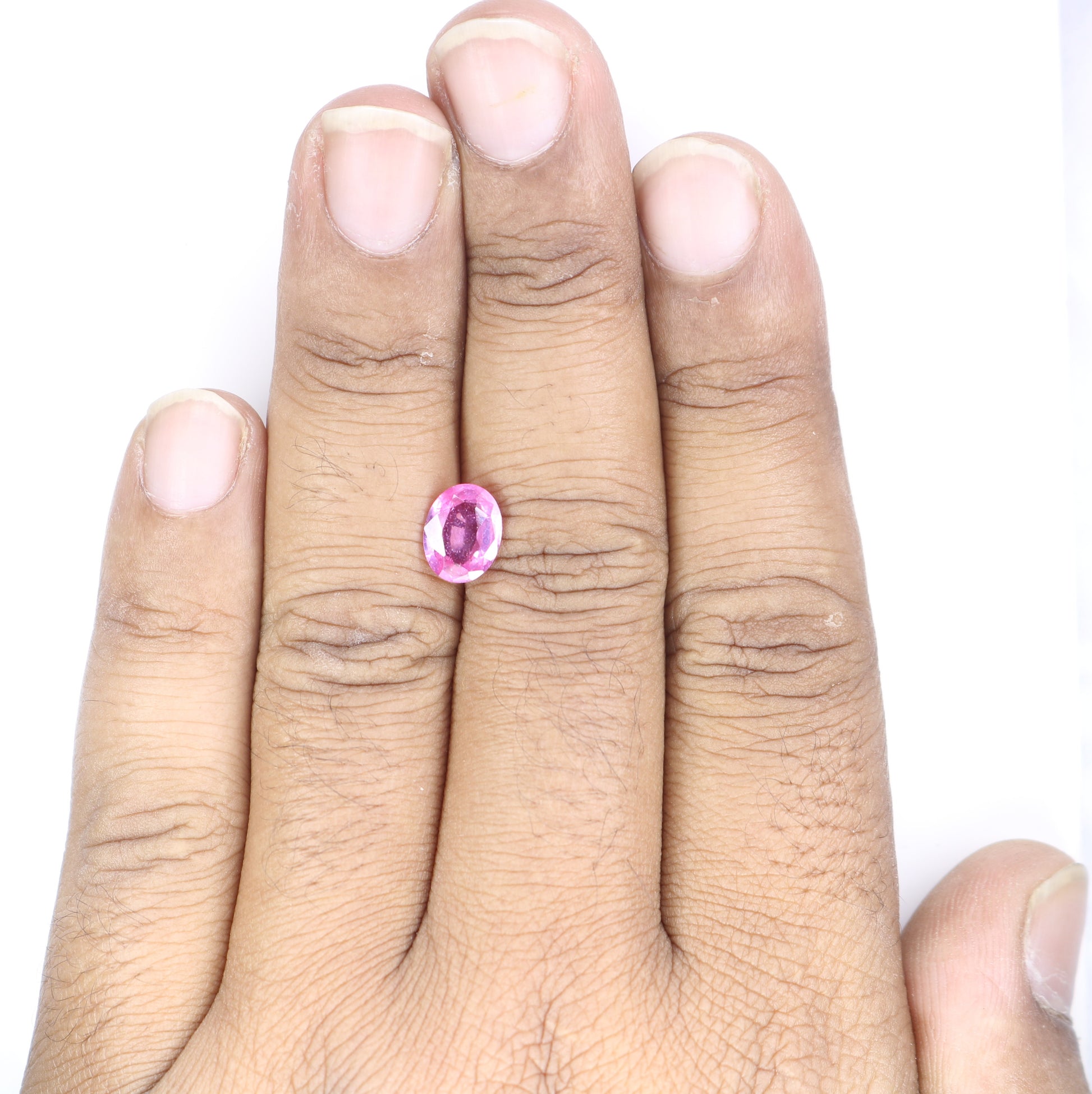2.23 CT Natural Pink Ruby Sapphire Oval Shape Gemstone For Promise Ring - JayKrishna Diamond