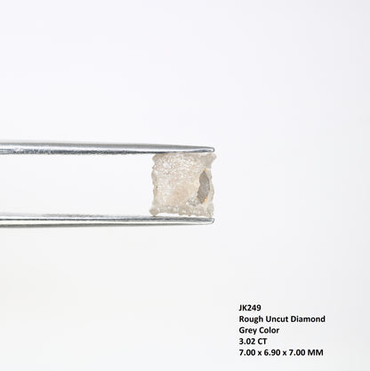 3.02 CT Uncut Grey Irregular Shape Raw Rough Diamond For Promise Ring - JayKrishna Diamond