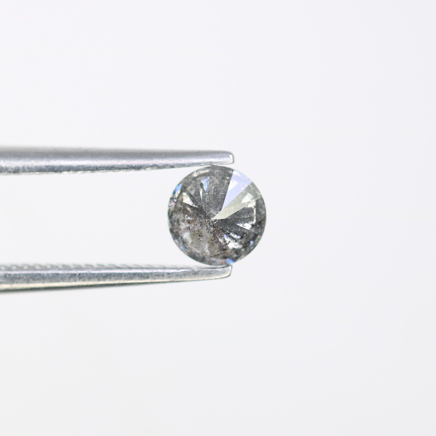 Unique 0.36 CT Salt & Pepper Round Brilliant Cut Diamond | Perfect for Engagement Rings - JayKrishna Diamond