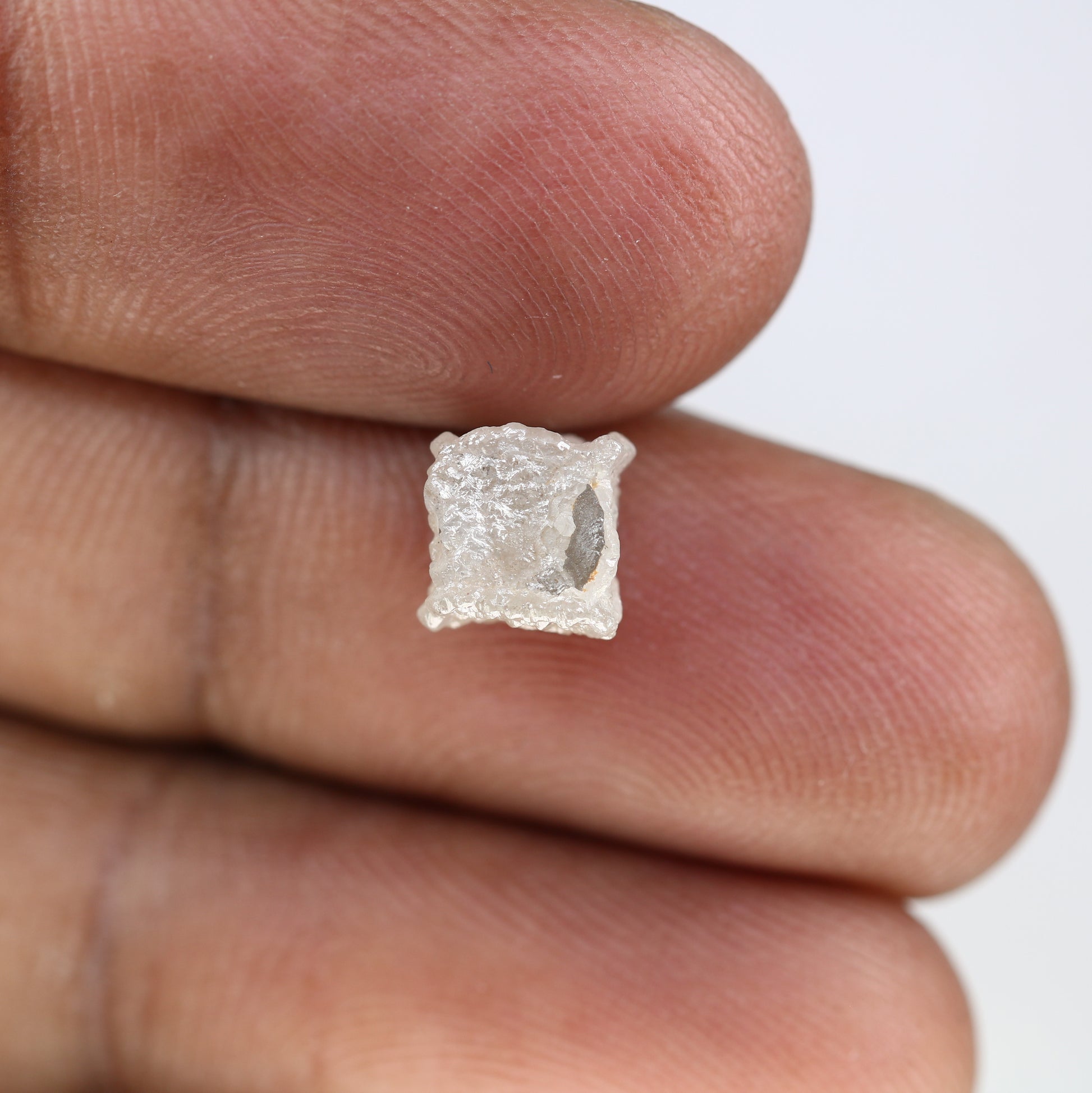 3.02 CT Uncut Grey Irregular Shape Raw Rough Diamond For Promise Ring - JayKrishna Diamond