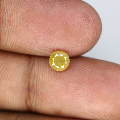 0.68 CT Loose Yellow Round Brilliant Cut Diamond For Engagement Ring - JayKrishna Diamond
