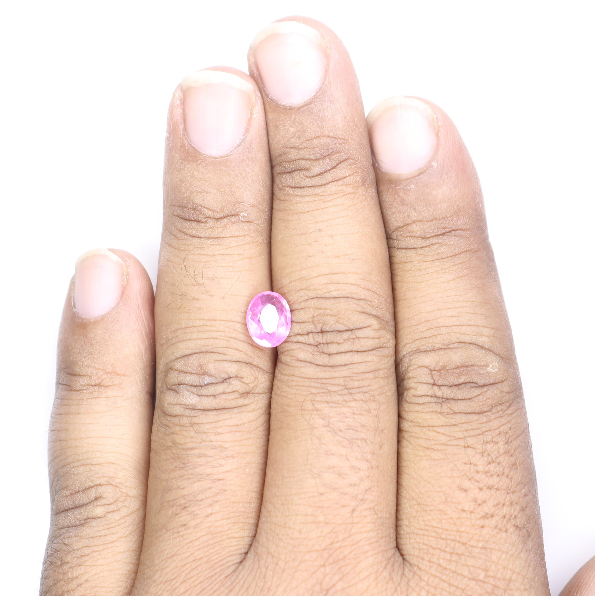 2.31 CT Fancy Ruby Sapphire Oval Cut Gemstone For Proposal Ring - JayKrishna Diamond