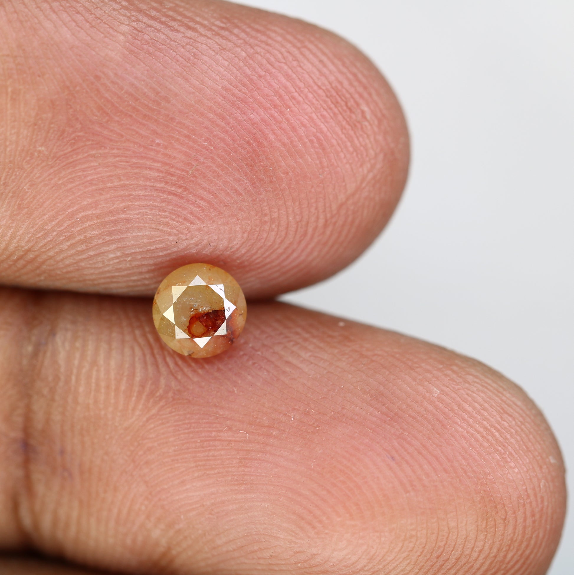 0.67 CT Peach Loose Natural Round Brilliant Cut Diamond for Proposal Ring - Unique Gemstone for Custom Jewelry Designs - JayKrishna Diamond