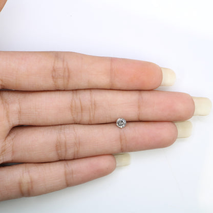 0.35 CT 4.20MM Loose Salt and Pepper Round Brilliant Cut Diamond | Perfect for Custom Engagement Rings, Unique Rustic Jewelry & Wedding Bands - JayKrishna Diamond