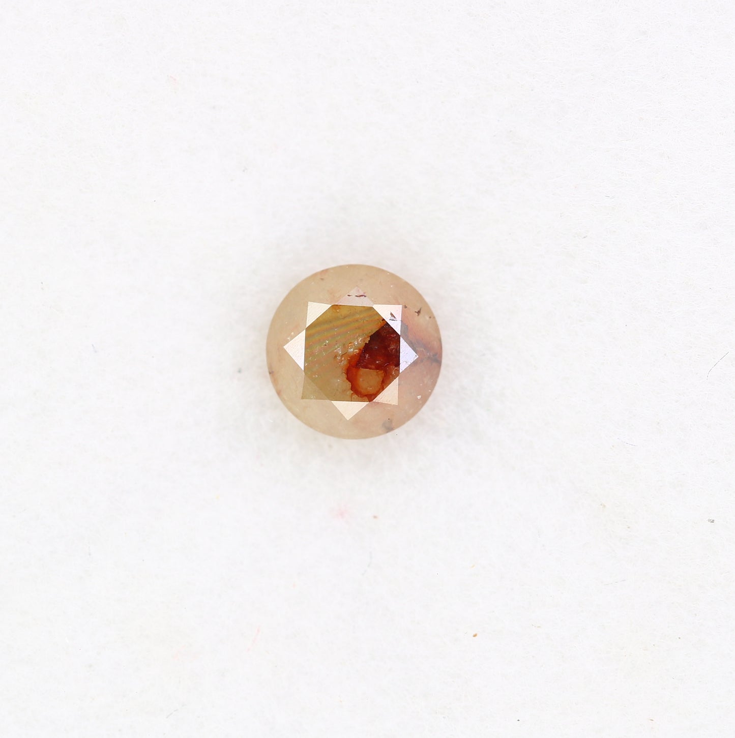 0.67 CT Peach Loose Natural Round Brilliant Cut Diamond for Proposal Ring - Unique Gemstone for Custom Jewelry Designs - JayKrishna Diamond