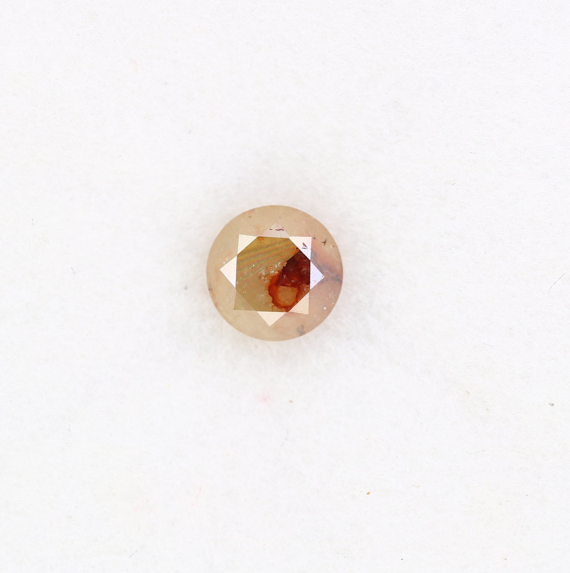 0.67 CT Peach Loose Natural Round Brilliant Cut Diamond for Proposal Ring - Unique Gemstone for Custom Jewelry Designs - JayKrishna Diamond