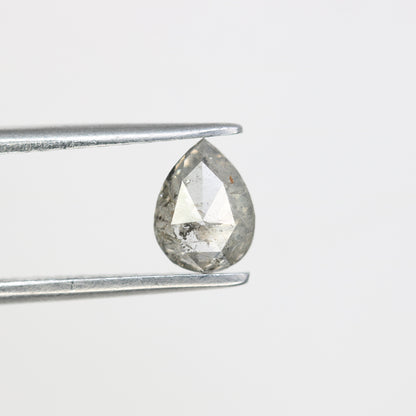 0.71 CT Pear Cut Salt And Pepper Natural Diamond For Engagement Ring - JayKrishna Diamond