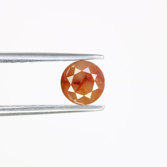0.74 CT Fancy Red 5.10 MM Polished Round Brilliant Cut Diamond For Proposal Ring - JayKrishna Diamond