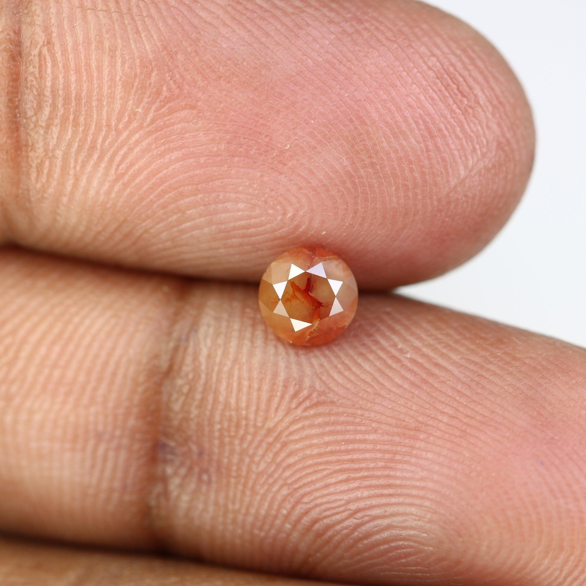 0.74 CT Fancy Red 5.10 MM Polished Round Brilliant Cut Diamond For Proposal Ring - JayKrishna Diamond
