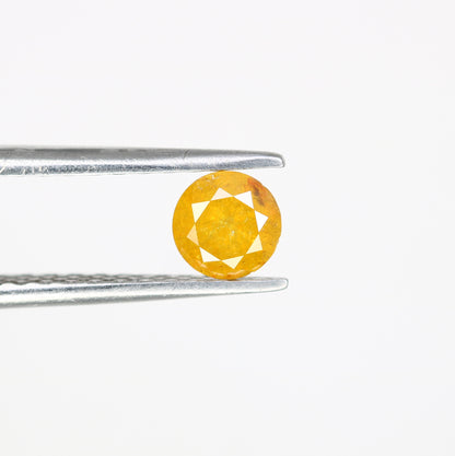 0.48 CT Round Brilliant Cut Yellow Loose Diamond For Engagement Ring - JayKrishna Diamond