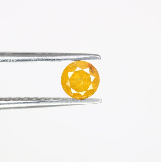 0.48 CT Round Brilliant Cut Yellow Loose Diamond For Engagement Ring - JayKrishna Diamond